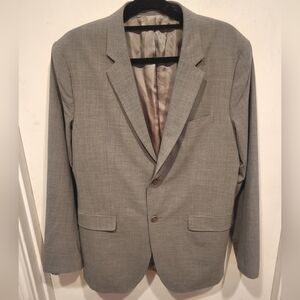 Theory Men's Gray Wool Blazer 2 Button Suit Jacket Sz  44L Prom Event Career